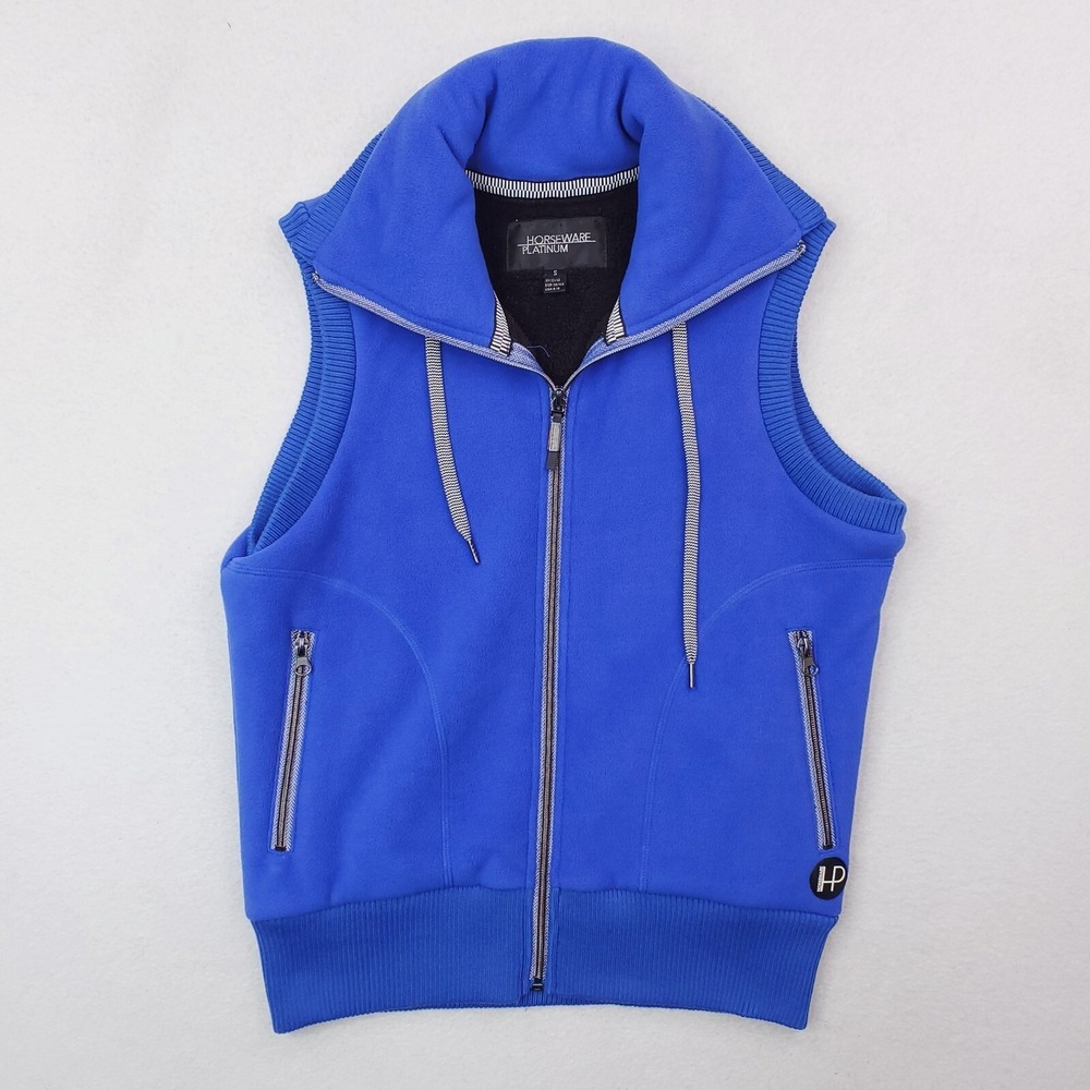 Horseware Vest Womens Small Blue Platinum Fleece Sherpa Lined Jacket Outdoor